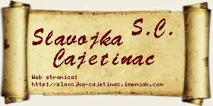 Slavojka Čajetinac vizit kartica
